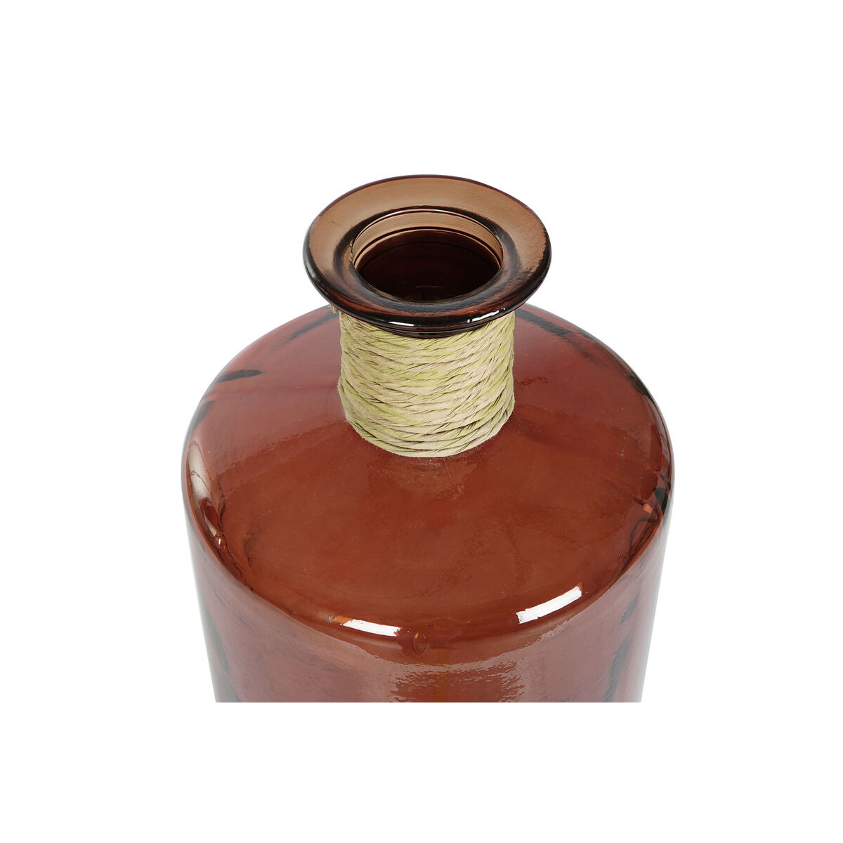 Vaso DKD Home Decor Terracotta Corda Vetro Temperato 25 x 25 x 75 cm - Image 3