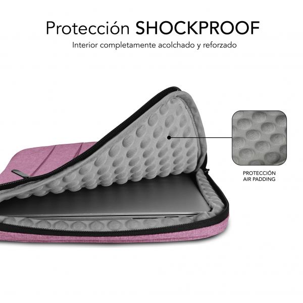 Valigetta per Portatile Subblim Air Padding 360 Grigio Rosa - Image 4