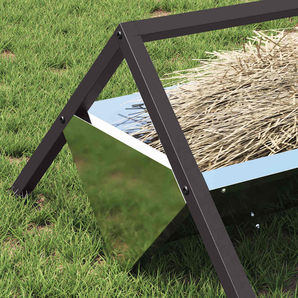 vidaXL Trough d'alimentation pour le bétail Argent 111 x 76 x 38 cm - Image 4