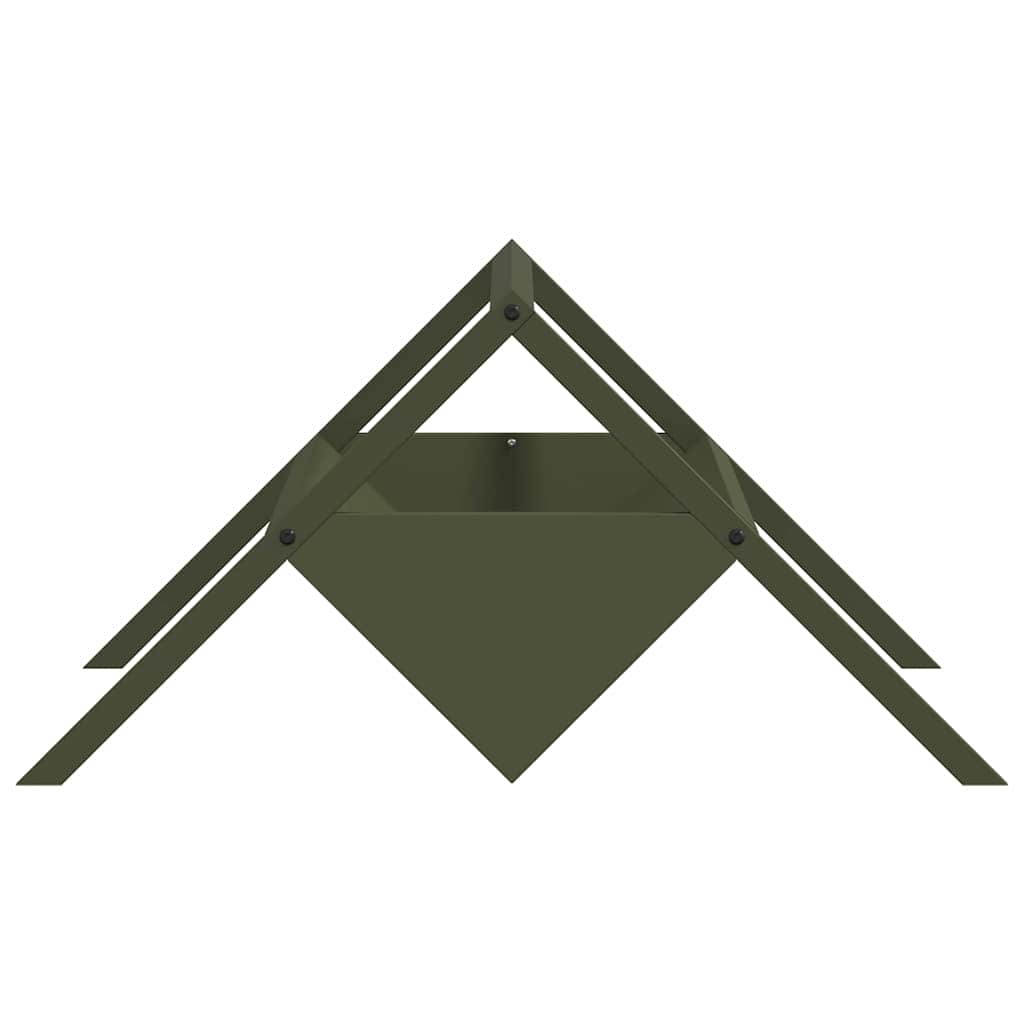 vidaXL Trough d'alimentation pour le bétail Vert olive - Image 6