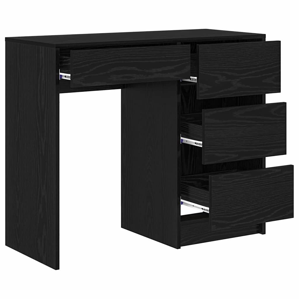vidaXL Escritorio Roble Negro 90 x 37.5 x 75 cm Madera de ingeniería - Image 5