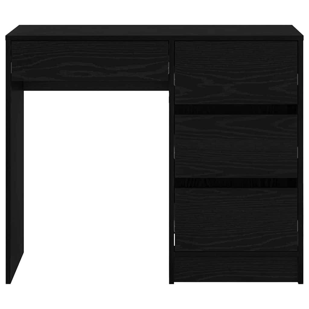 vidaXL Escritorio Roble Negro 90 x 37.5 x 75 cm Madera de ingeniería - Image 6