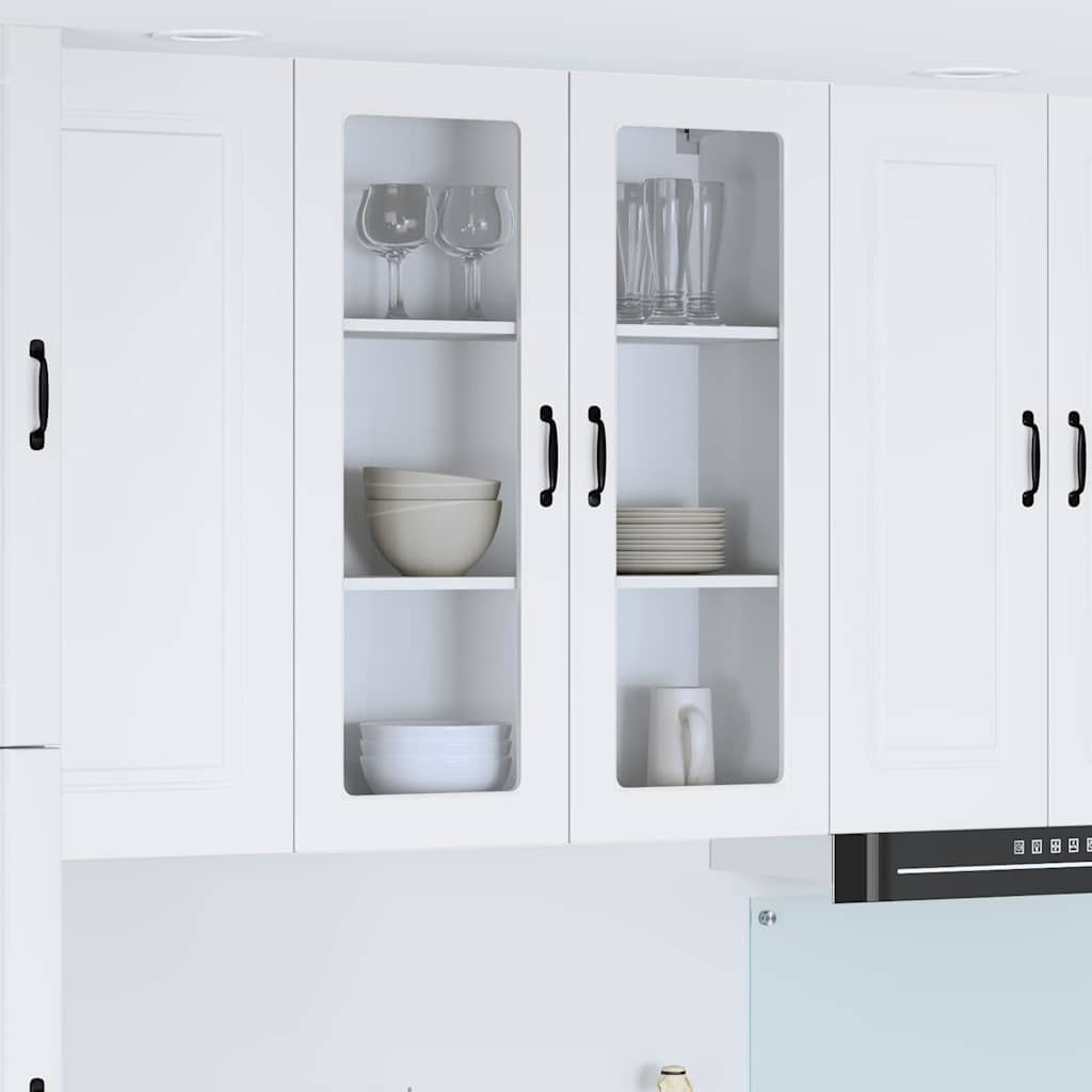 vidaXL Küchenwandschrank mit Regal Weiß 80 x 31 x 100 cm Holzwerkstoff