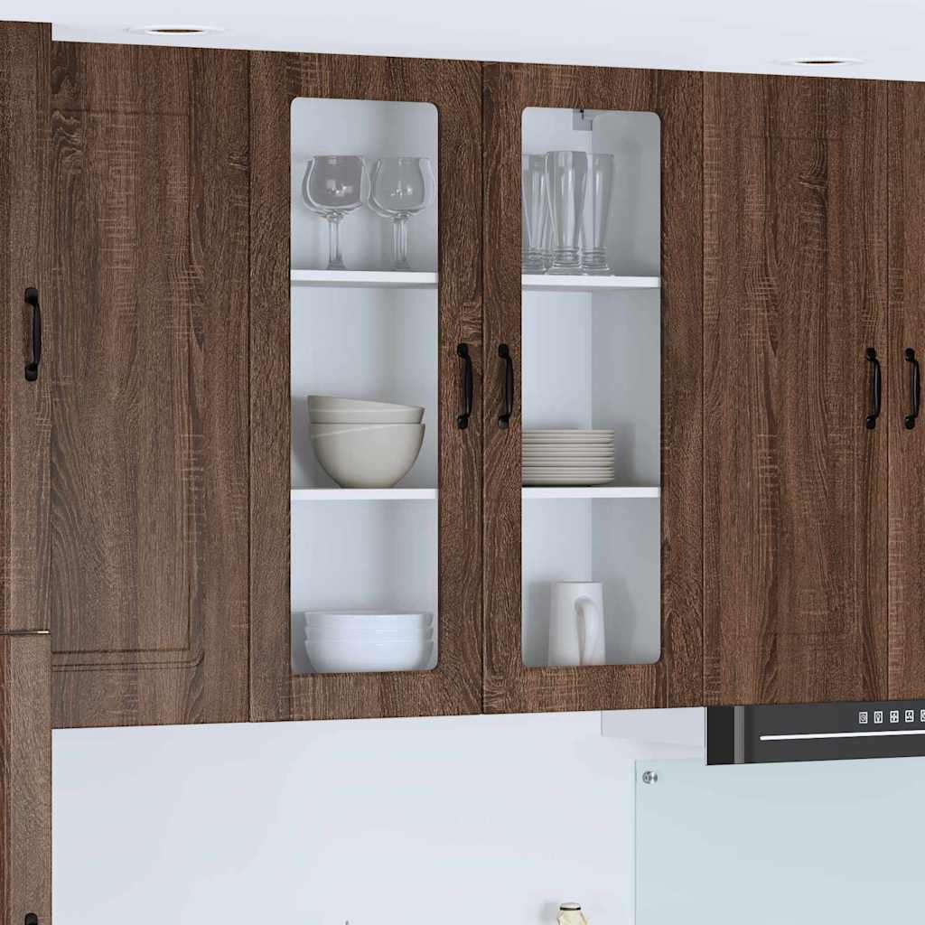 vidaXL Küchenwandschrank mit Regal Braun Eichen-Optik 80 x 31 x 100 cm