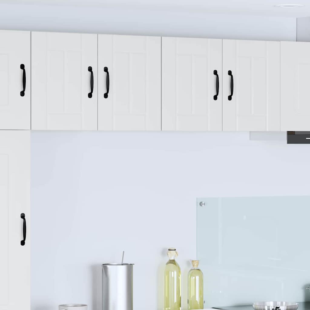 vidaXL Küchenwandschränke mit Tür 2 pcs Hochglanz Weiß 60 x 31 x 40 cm