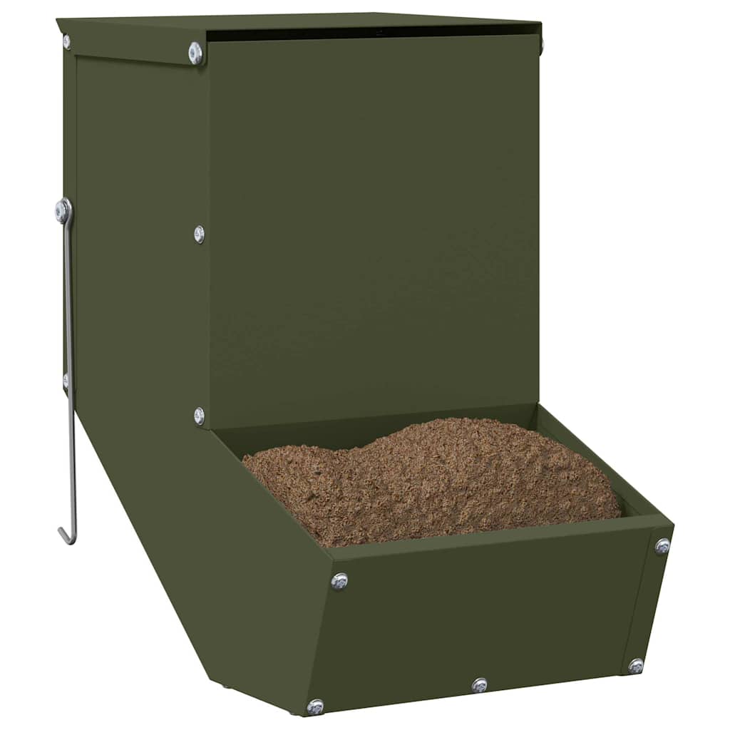 vidaXL Kaninchenfütterer Olive Grün 17,5 x 26 x 28,5 cm - Image 3