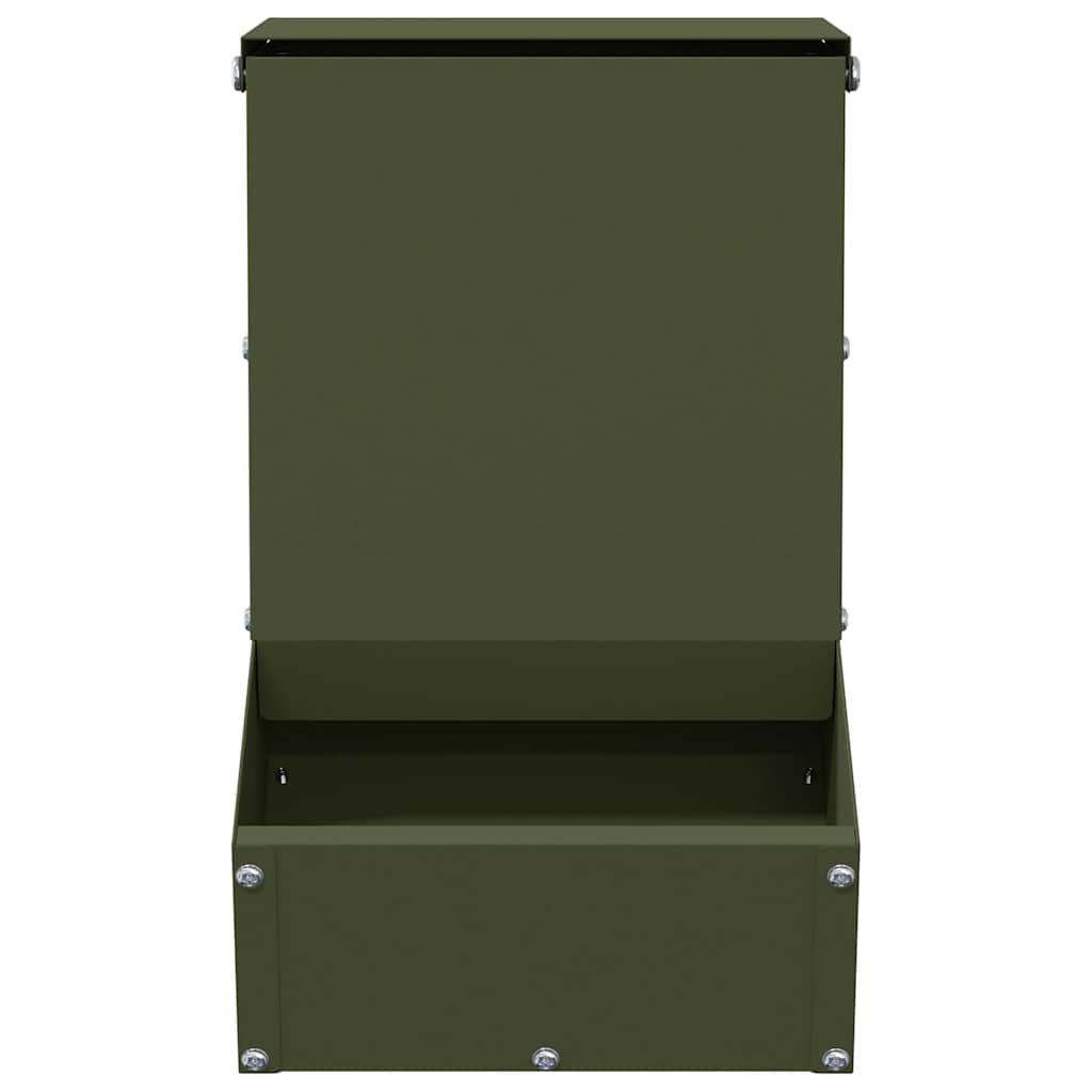 vidaXL Kaninchenfütterer Olive Grün 17,5 x 26 x 28,5 cm - Image 4