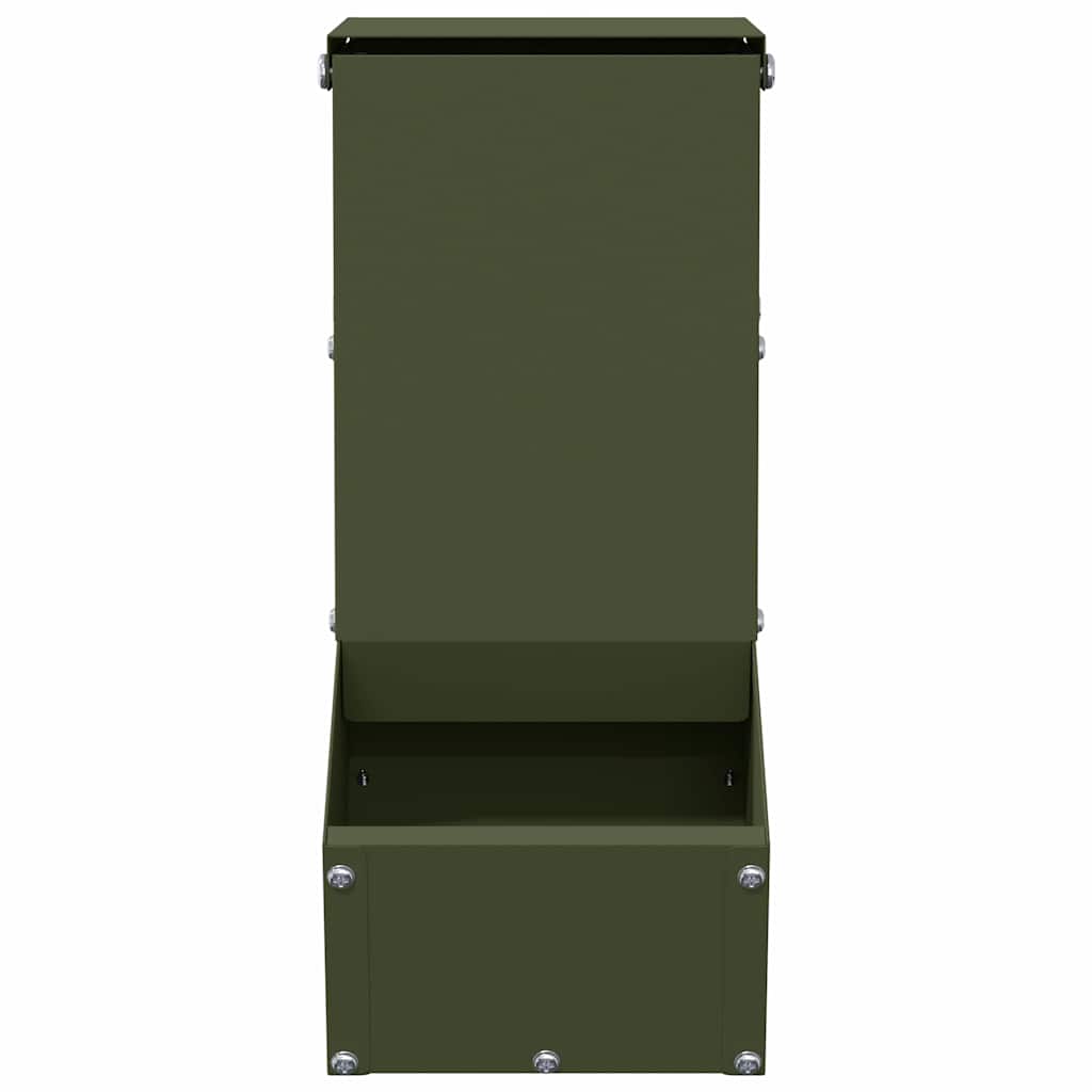 vidaXL Kaninchenfütterer Olive Grün 12,5 x 26 x 28,5 cm - Image 4