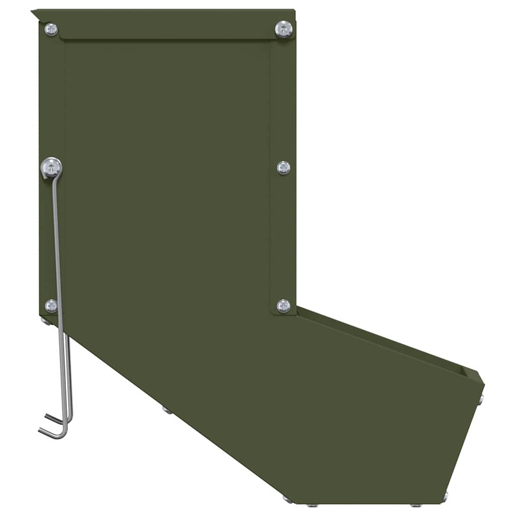 vidaXL Kaninchenfütterer Olive Grün 12,5 x 26 x 28,5 cm - Image 5