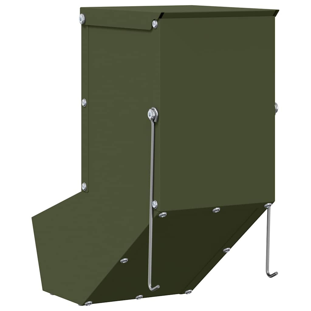 vidaXL Kaninchenfütterer Olive Grün 12,5 x 26 x 28,5 cm - Image 6