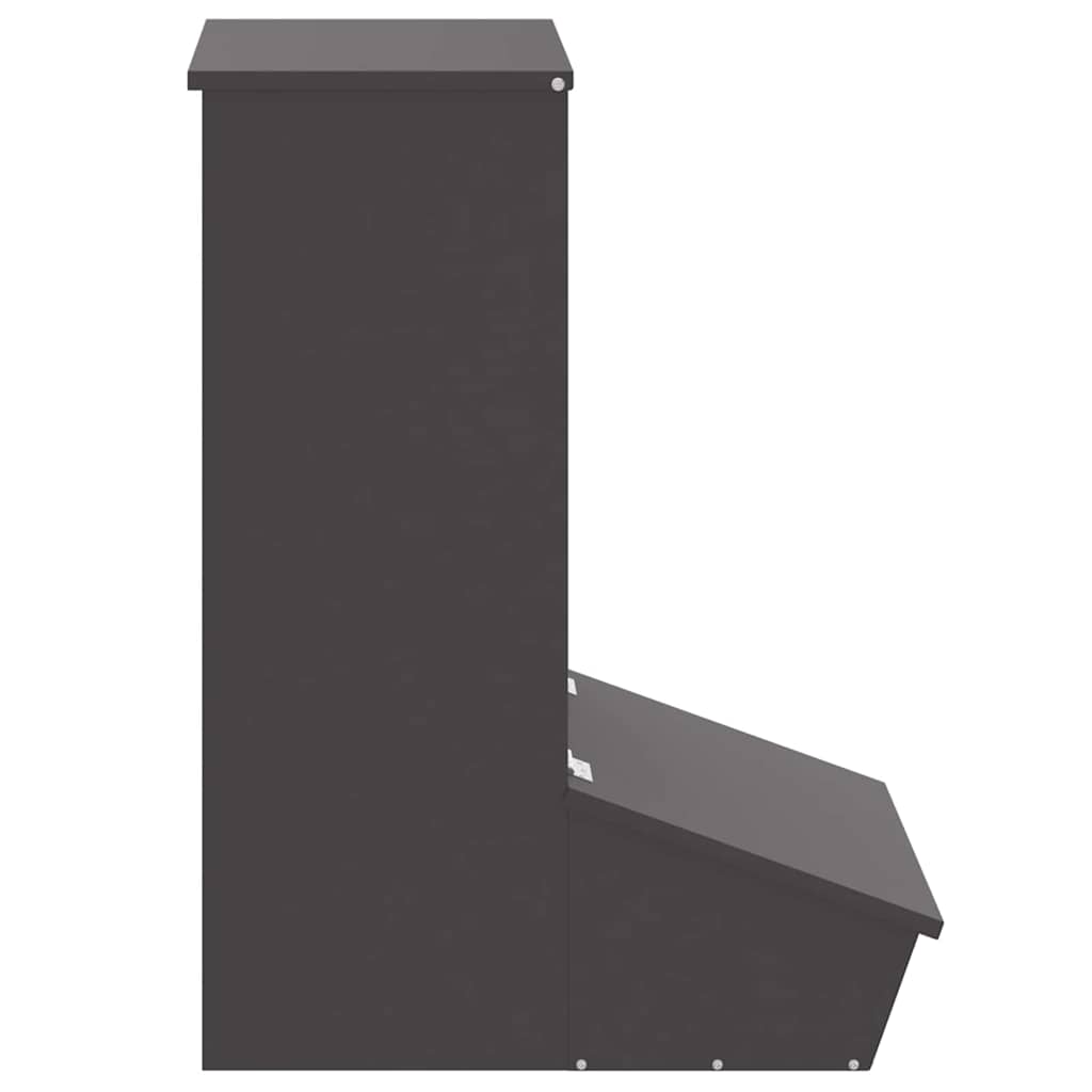 vidaXL Schweinfutterspender Schwarz 55 x 38 x 76 cm - Image 5