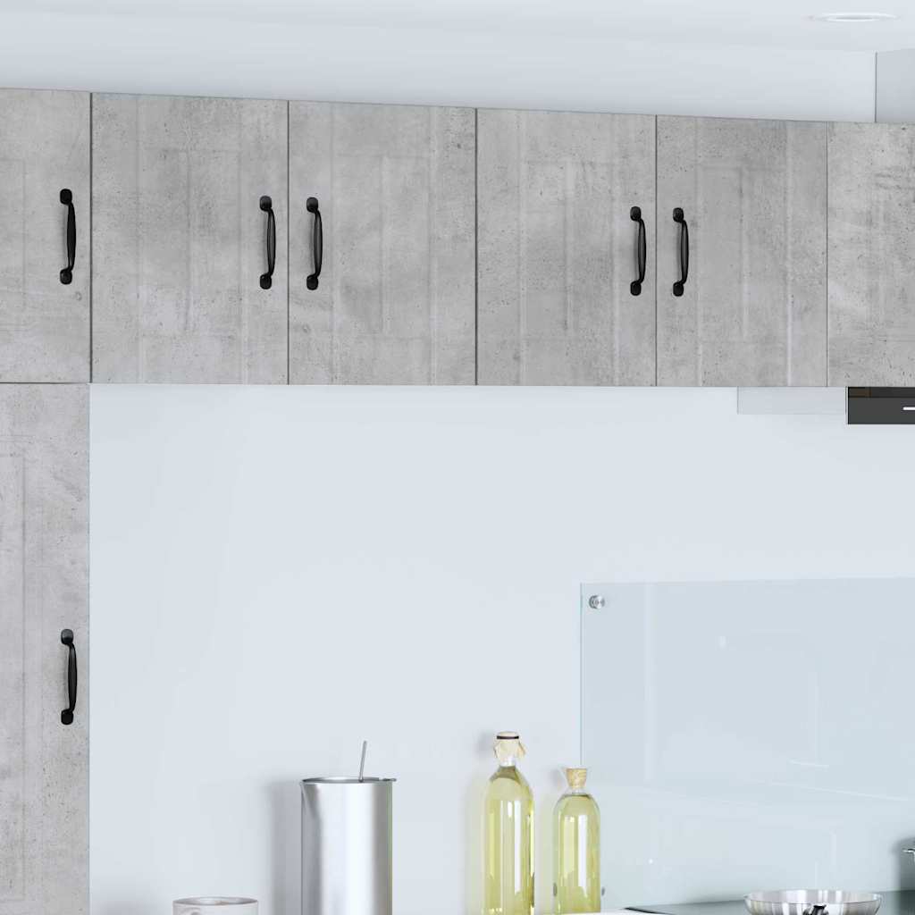 vidaXL Küchenwandschränke mit Regal 2 pcs Beton Grau 60 x 31 x 40 cm