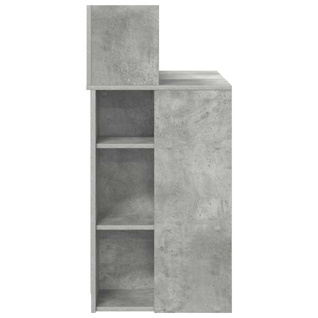 vidaXL Schreibtisch Beton Grau 90 x 48 x 101,5 cm Holzwerkstoff - Image 6