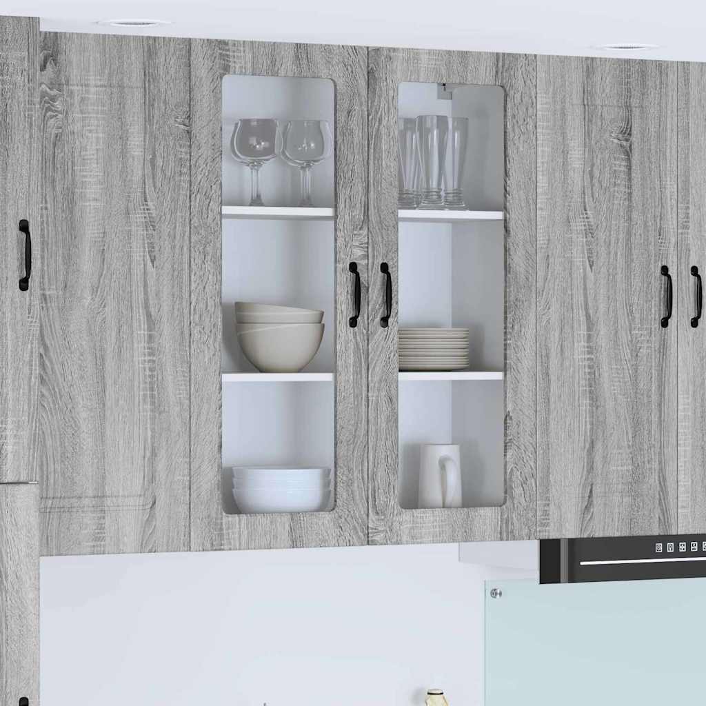 vidaXL Küchenwandschrank Graues Sonoma 80 x 31 x 100 cm Holzwerkstoff