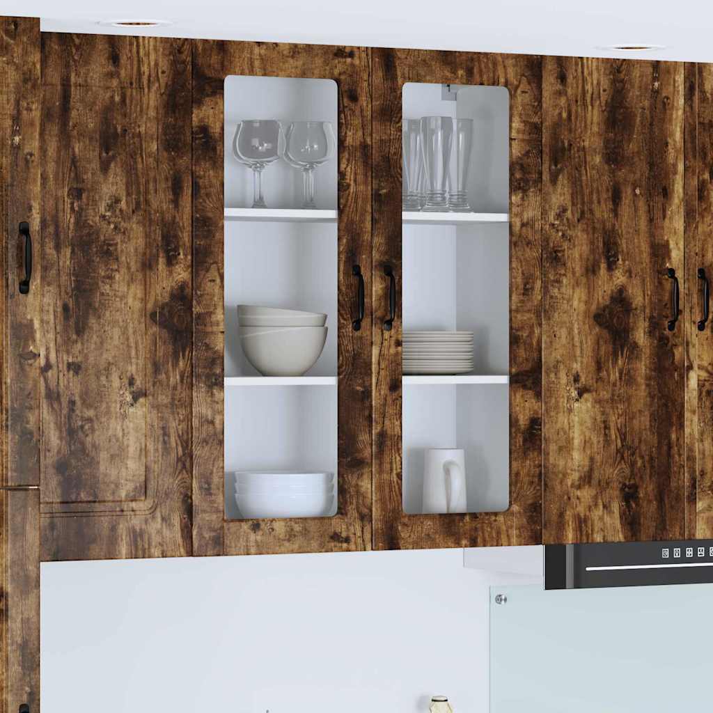 vidaXL Küchenwandschrank mit Regal Geräucherte Eiche 80 x 31 x 100 cm