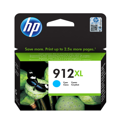Hp Cart Ink Ciano N. 912xl Per Officejet 8012, 8013, 8014, 8015, 8022, 8024, 8025, 8035 ts