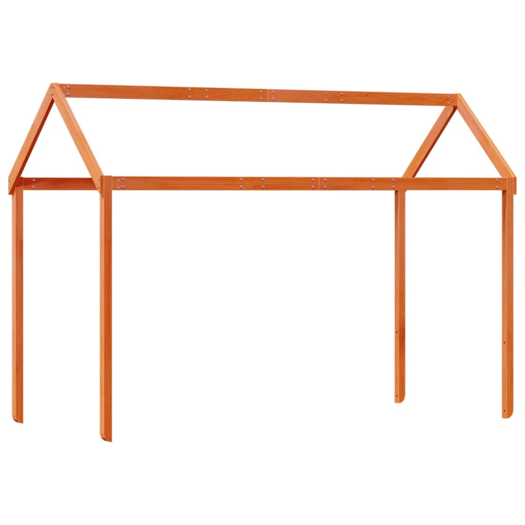 Letto A Castello Con Tetto Cera 90x200 Cm Legno Massello Pino - Image 5