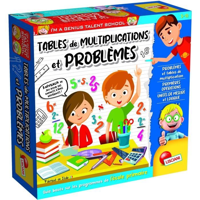 La Scuola Génius Talent - Il Gioco Delle Moltiplicazioni E Dei Problemi - Si Adatta A Diversi Livelli. - Lisciani