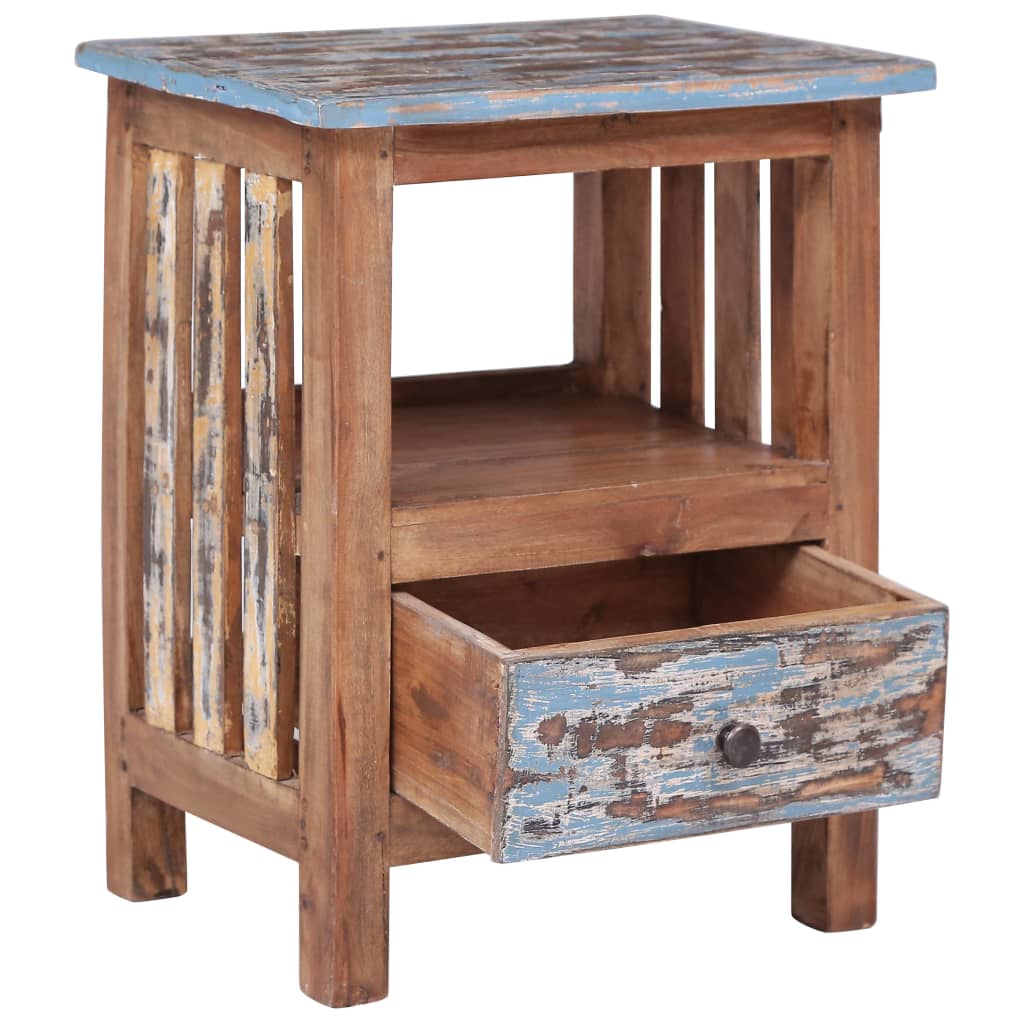 Comodino 41x30x50 Cm In Legno Massello Di Mogano