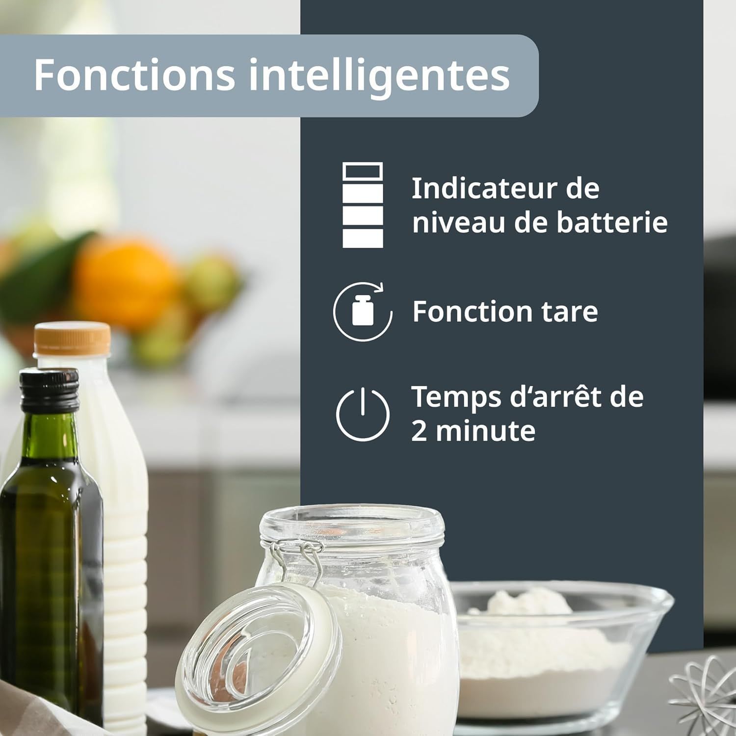 Bilancia Da Cucina Digitale - Ade - Leonie - Plastica Abs - 22 X 17 Cm - Include 1 Batteria Cr 2032 - Nero - Image 3