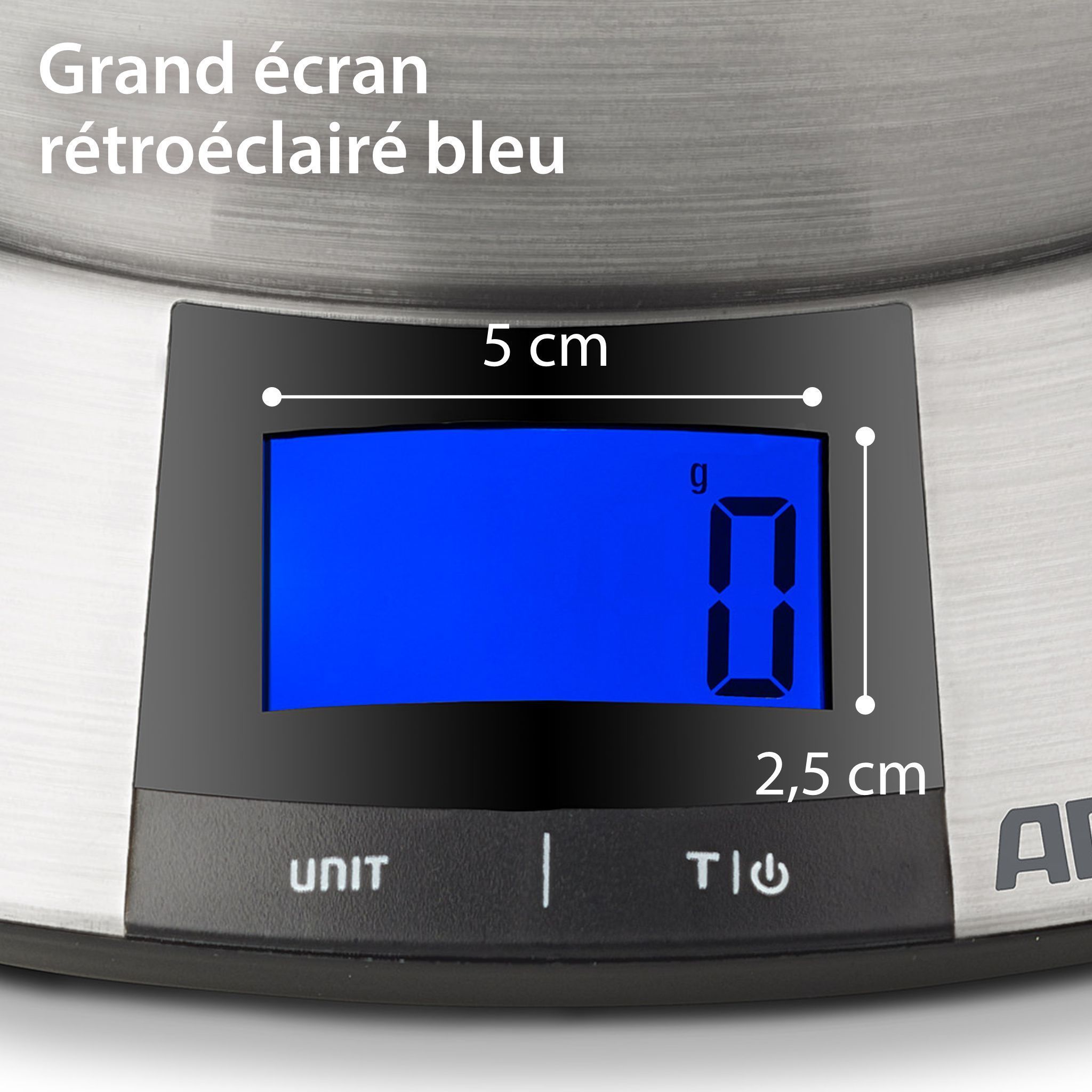 Bilancia Da Cucina Digitale - Ade - Hanna - Acciaio Inossidabile/plastica - 23 X 16,5 Cm - Include 3 Batterie Aaa - Image 3