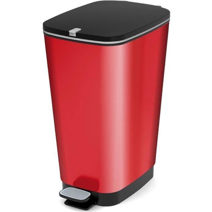Pattumiera A Pedale Kis Chic Bin Style - L - 50 L - Rosso