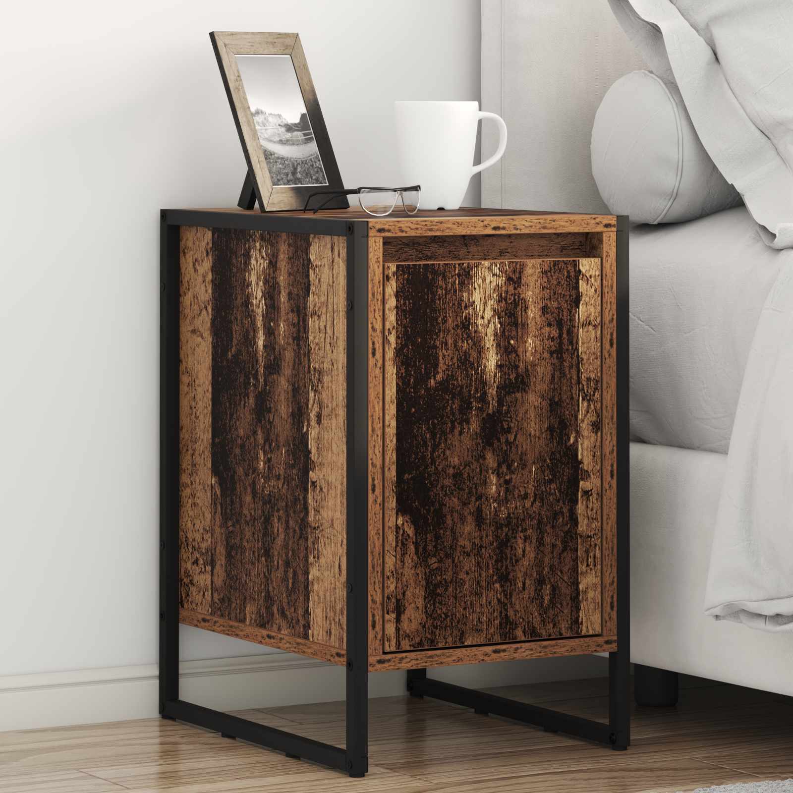 Comodino 2 Pcs Legno Vecchio 39,5 X 30 X 50 cm