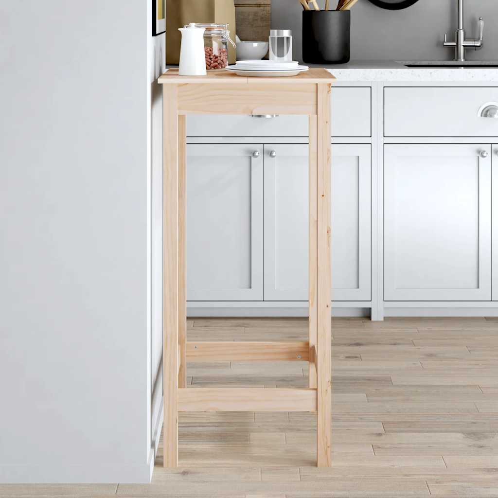 Tavolo Da Bar 50x50x110 Cm In Legno Massello Di Pino