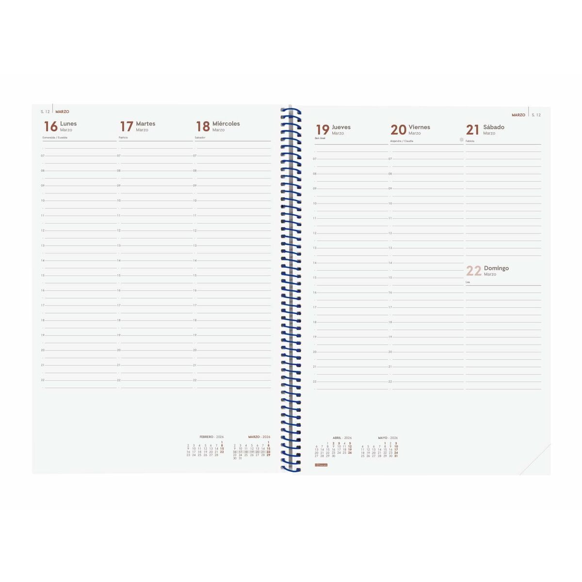 Agenda Finocam Year Azzurro A4 21 X 29,7 Cm 2026 - Image 4
