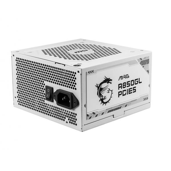 Msi Alimentatore Mag A850gl Pcie5, Eu, 850w, FullY-Modular, 80 Plus Gold White