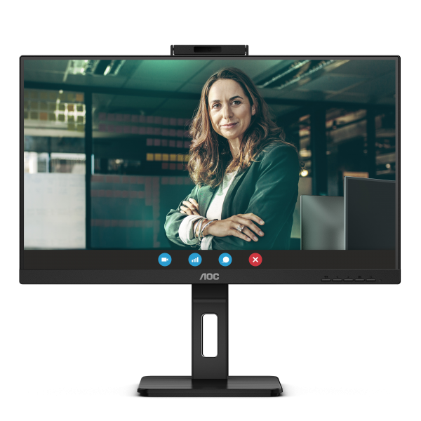 Aoc Monitor 23,8 Led Ips Fhd 16:9 4ms 300 Cdm, Webcam, Pivot, Dp/hdmi, Multimediale - Image 3