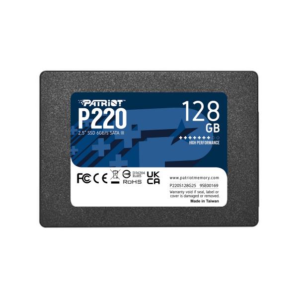 Patriot Ssd Interno P220 128gb 2,5" Sata 6gb/s R/w 500/480