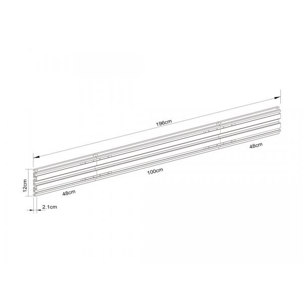 Multibrackets 3873 Accessorio Per Il Montaggio Del Monitor (multibrackets M Pro Series - Dual Screen Rail 196cm Black) - Image 3