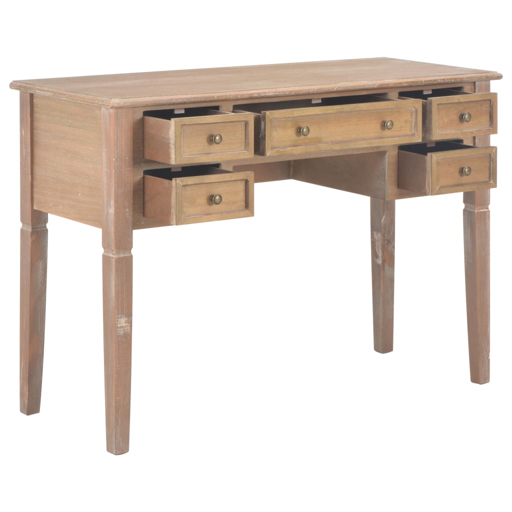 Scrivania Marrone 109,5x45x77,5 Cm In Legno
