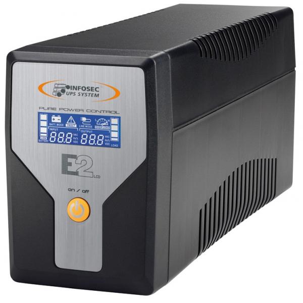 Infosec E2 Lcd, 2000va Gruppo Di Continuità [ups] 2 Kva (e2 Lcd 2000 - Warranty: 36m)