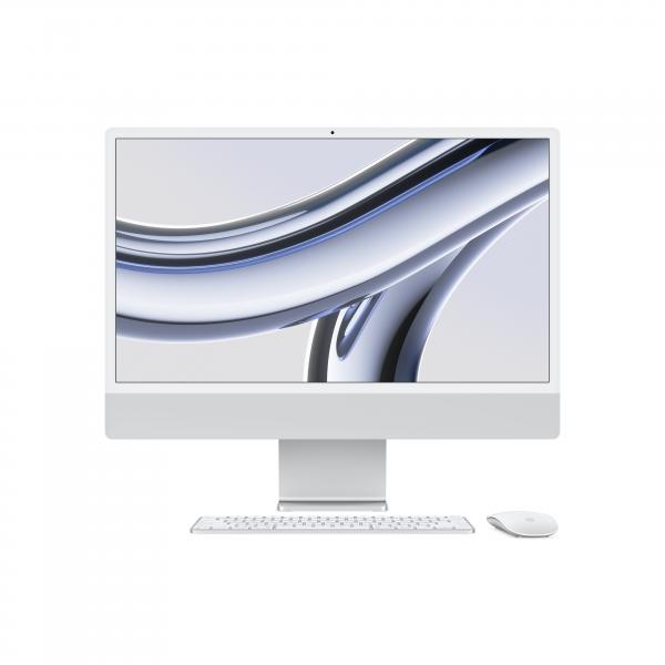 Apple Imac Apple M M3 59,7 Cm [23.5] 4480 X 2520 Pixel Pc AlL-IN-One 8 Gb 256 Gb Ssd Macos Sonoma WI-Fi 6e [802.11ax] Argento (imac 24 2023 M3/8gb/25