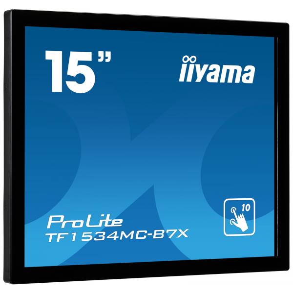 Iiyama Tf1534mC-B7x Monitor Pc 38,1 Cm [15] 1024 X 768 Pixel Xga Led Touch Screen Multi Utente Nero (iiyama Prolite Tf1534mC-B7x 15' Capacitive Touch