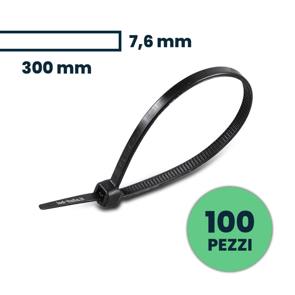 Cable Tie 7.6*300mm Black 100pcs/pack