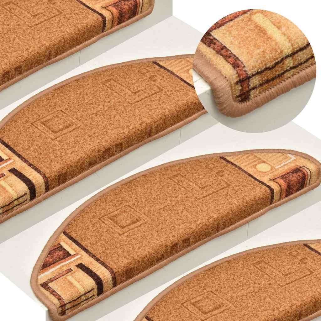 Tappetini Per Scale Autoadesivi 5 Pz 65x21x4 Cm Beige - Image 4