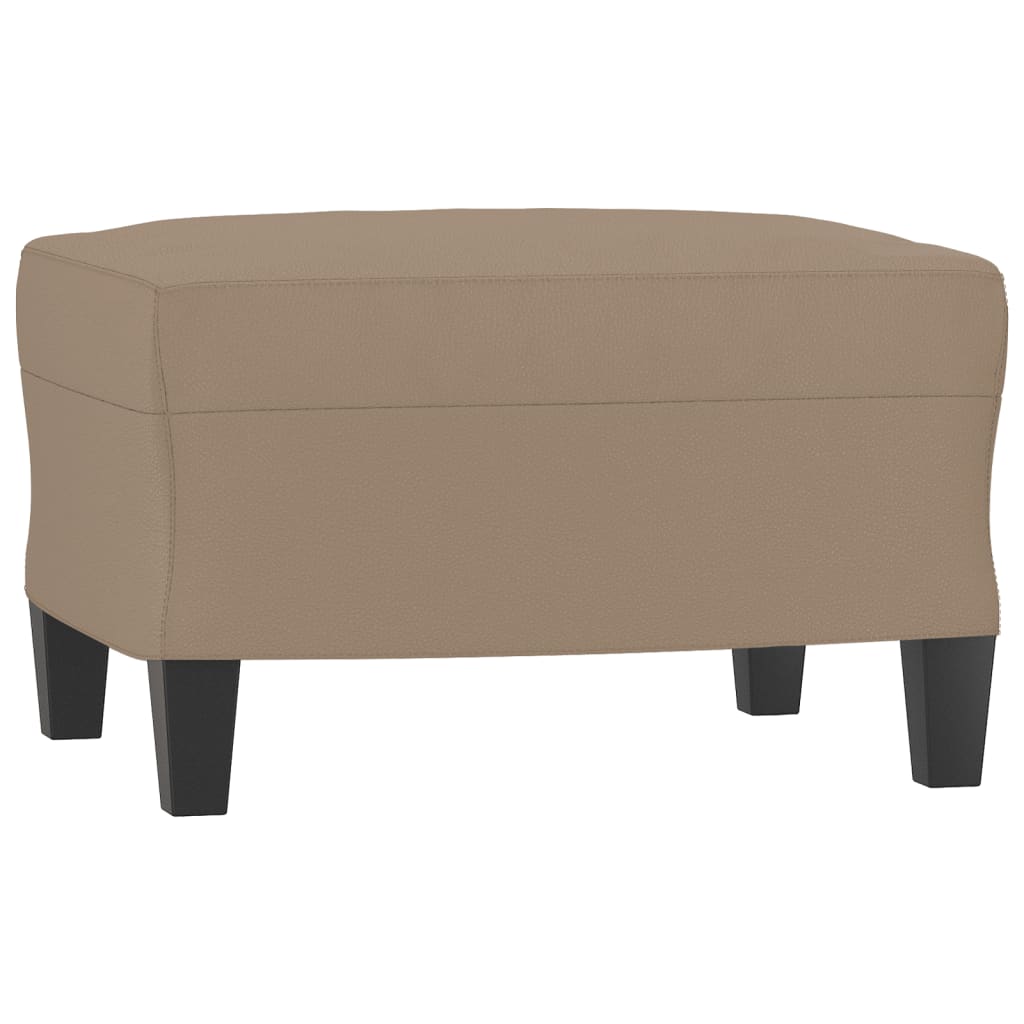 Set Di Divani 3 Pz Con Cuscini Cappuccino In Similpelle - Image 4