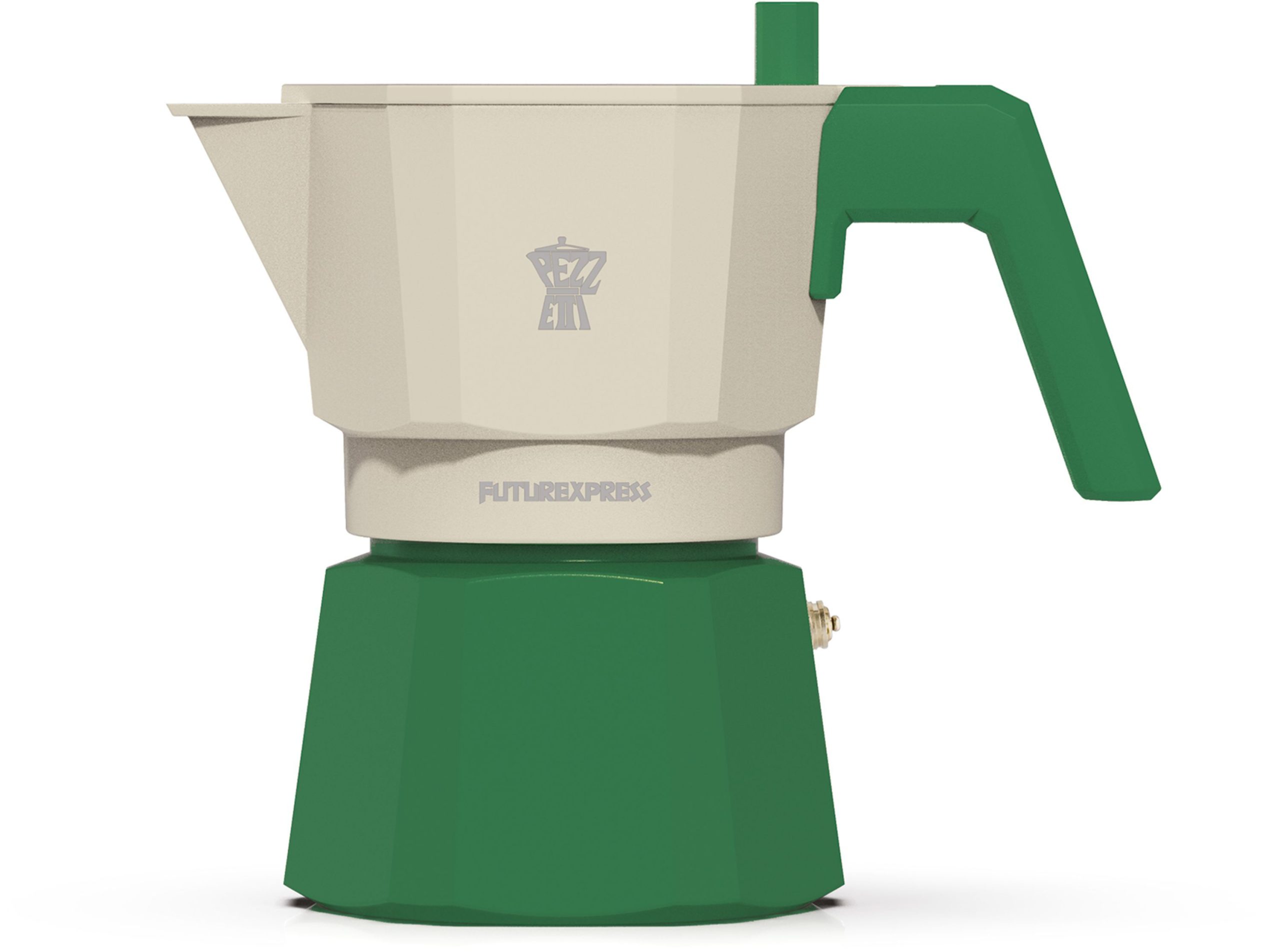 Caffettiera Italiana - Pezzetti - Futurexpress - Alluminio - 3 Tazze - Verde