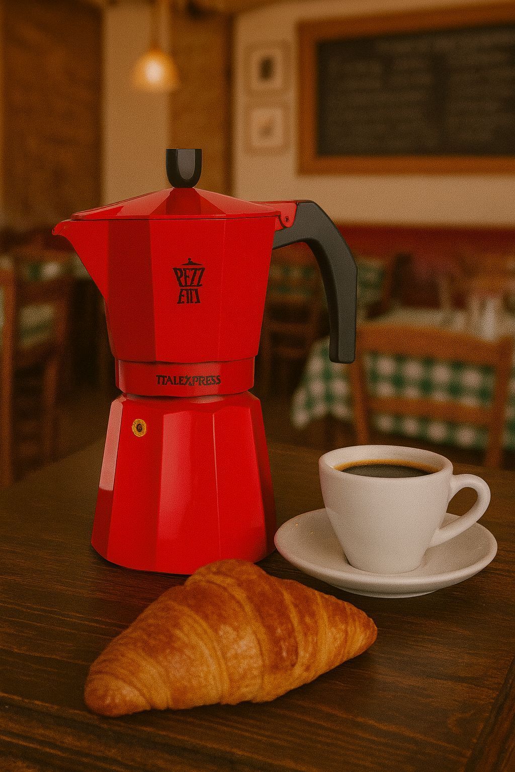 Caffettiera Italiana - Pezzetti - Italexpress - Alluminio - 6 Tazze - Rossa
