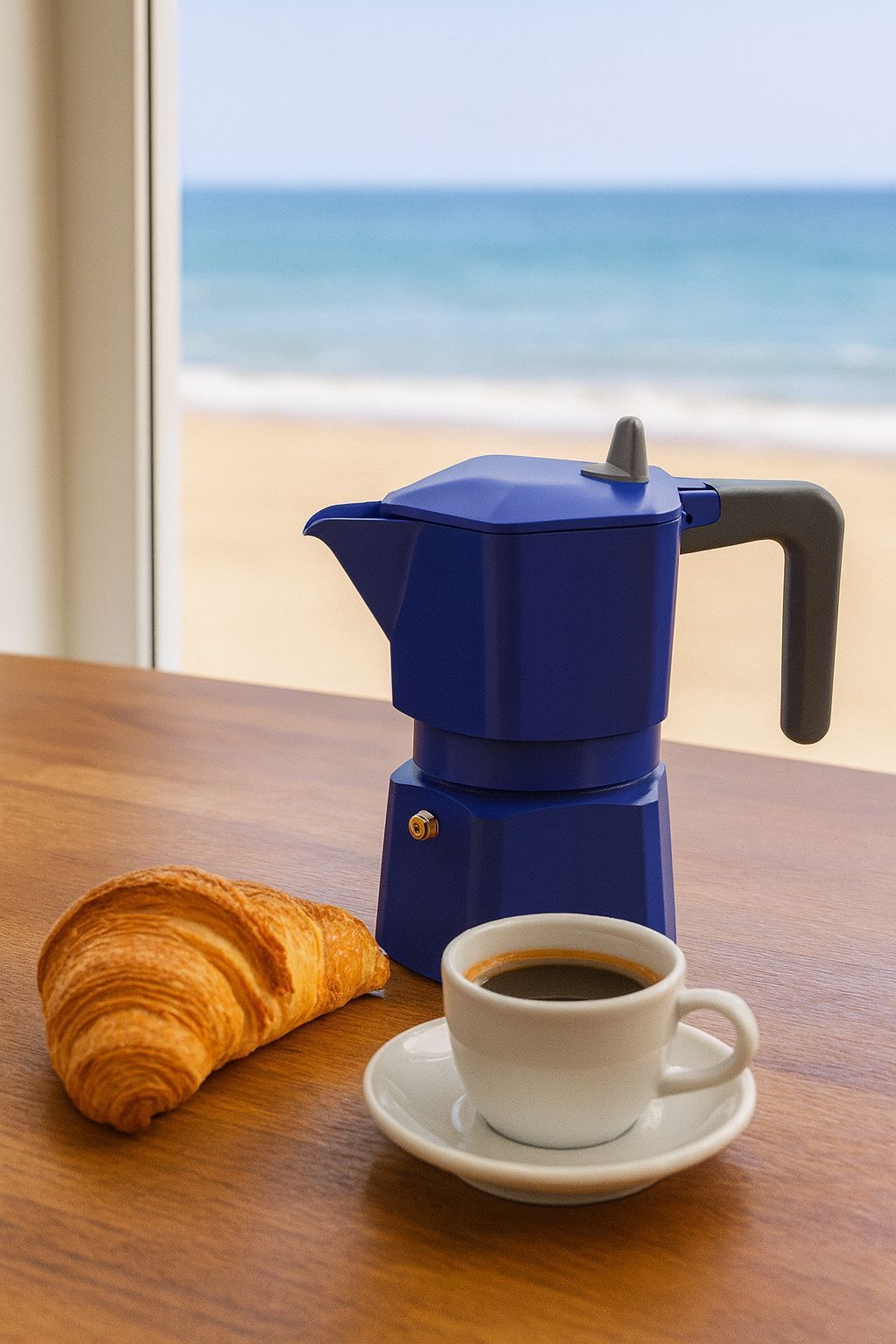 Caffettiera Italiana - Pezzetti - Pentaexpress - Alluminio - 6 Tazze - Blu