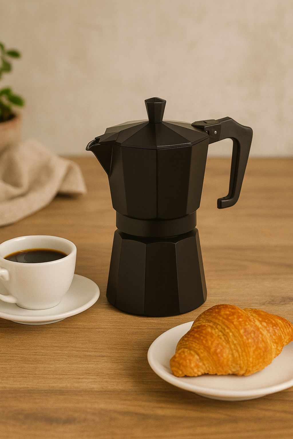 Caffettiera Italiana - Pezzetti - Italexpress - Alluminio - 6 Tazze - Nero