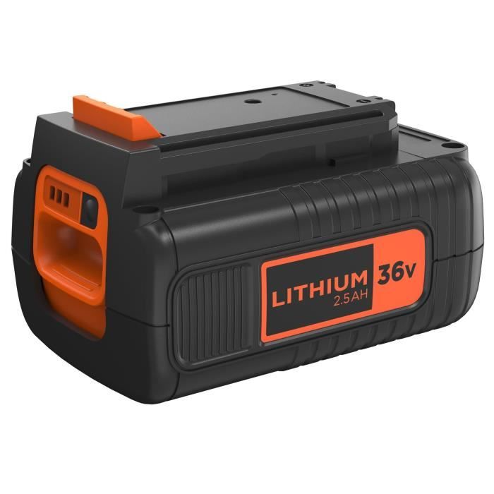 Black+decker Bl2536-Xj Batteria SlidE-Pack - Tecnologia Al Litio, 36 V, Arancione Bl2536-xj