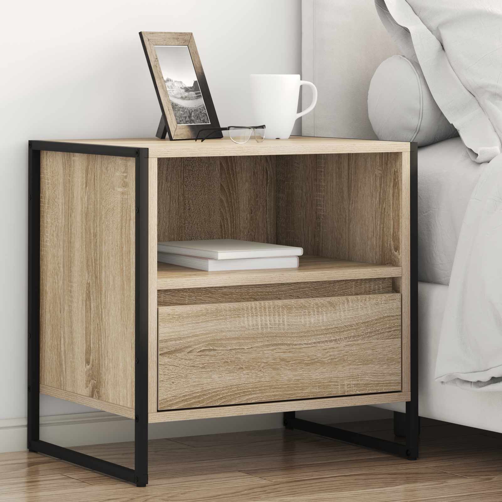 Comodino 2 Pcs Sonoma 50 X 39,5 X 50 Cm Legno Multistrato