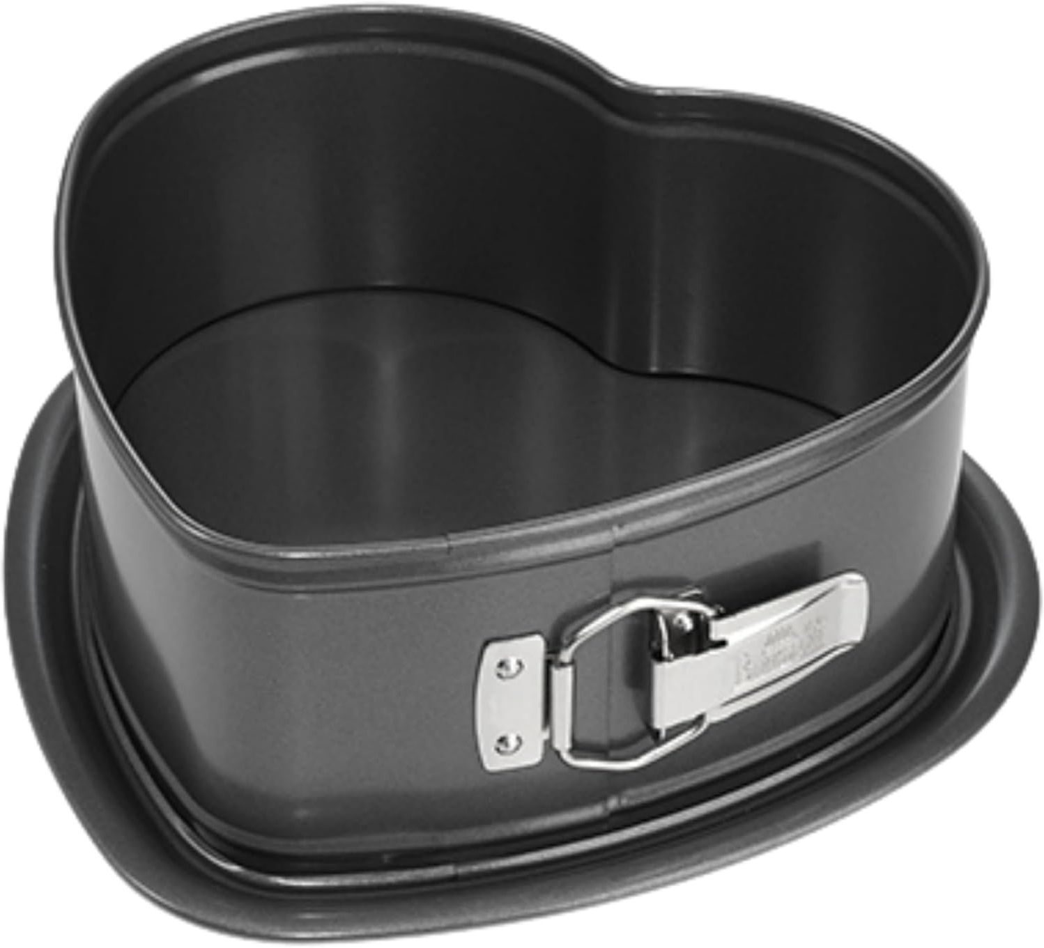 Stampo A Forma Di Cuore Con Fondo Removibile - Birkmann - Easy Baking - Acciaio Al Carbonio - Antiaderente - 26,5 X 25 X 9 cm