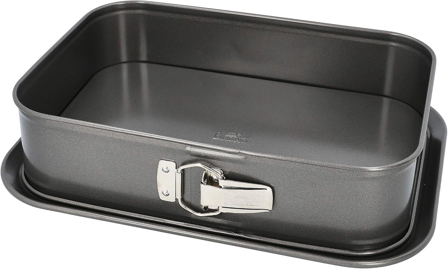 Teglia Rettangolare Con Fondo Removibile - Birkmann - Easy Baking - Acciaio Al Carbonio - Antiaderente - 34 X 23,5 X 8 cm
