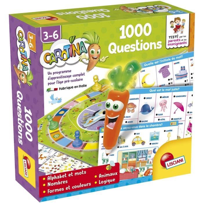 Carotina 1000 Domande - Scatola Gioco Quiz - Lisciani