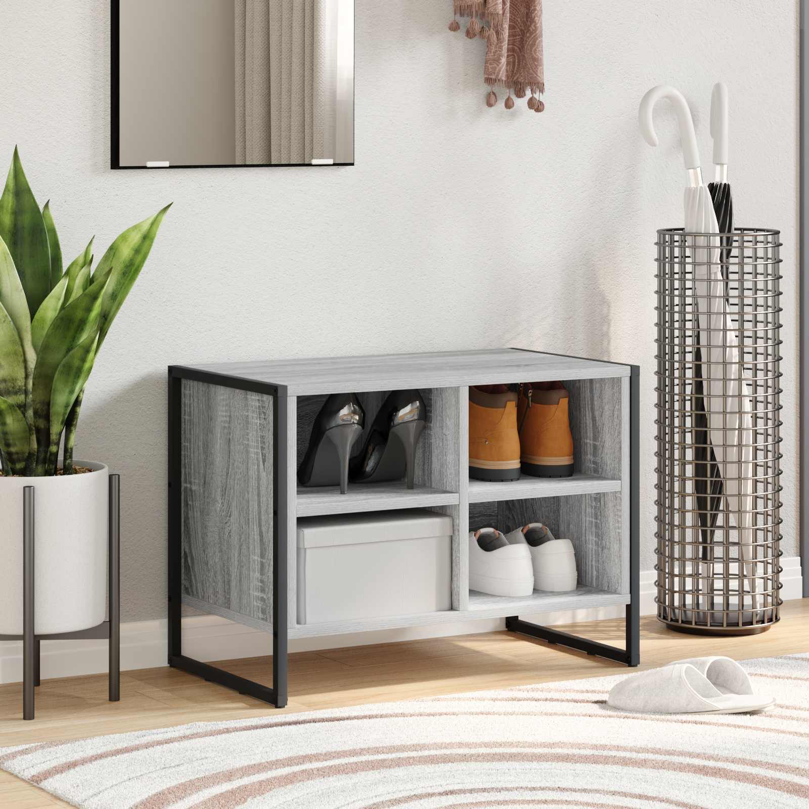 Mobile Per Scarpe Grigio Sonoma 60 X 35 X 44 cm